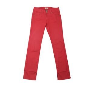 No Boundaries red low rise straight leg pants 7